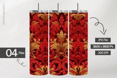 Red Gold Digital Papers - 04 Variations Product Image 2