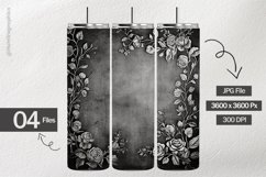 Roses Border Digital Papers - 04 Variations Product Image 1