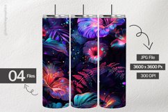 Colored Flowers Digital Papers - 04 Variations Product Image 2