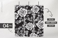 Monochrome Roses Digital Papers - 04 Variations Product Image 2