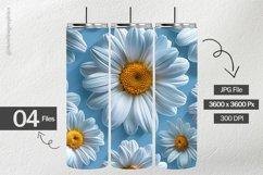 Floral Daises Digital Papers - 04 varitions Product Image 2