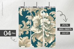 Flat Flowers Digital Papers - 04 Variations Product Image 2