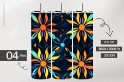 Neon Flower Digital Papers - 04 Variations Product Image 2