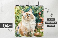 Watercolor Cat Digital Papers - 04 Variations Product Image 2