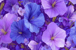 Purple and Blue Flowers Background Wallpaper Product Image 1