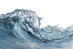 Wave of Water with White Background Wallpaper Product Image 1
