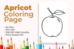 Apricot Coloring Page Product Image 1