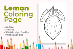Lemon Coloring Page Product Image 1