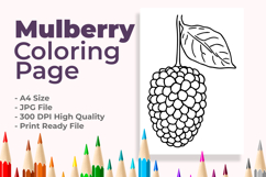 Mulberry Coloring Page Product Image 1