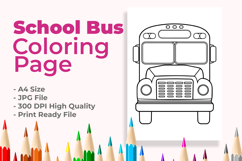 School Bus Coloring Page Product Image 1