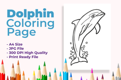 Dolphin Coloring Page Product Image 1