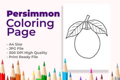 Plum Coloring Page Product Image 1