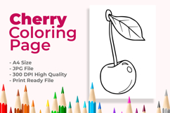 Cherry Coloring Page Product Image 1