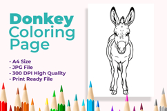 Donkey Coloring Page Product Image 1