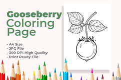 Gooseberry Coloring Page Product Image 1