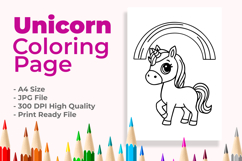 Unicorn Coloring Page Product Image 1