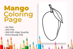 Mango Coloring Page Product Image 1