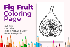 Fig Fruit Coloring Page Product Image 1