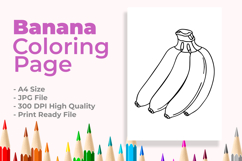 Banana Coloring Page Product Image 1