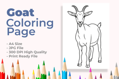 Goat Coloring Page Product Image 1