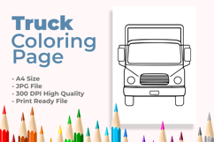Truck Coloring Page Product Image 1