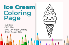 Ice Cream Coloring Page Product Image 1