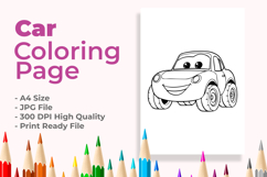 Car Coloring Page Product Image 1
