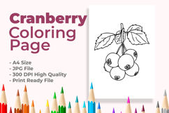 Cranberry Coloring Page Product Image 1