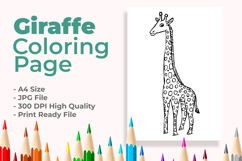 Giraffe Coloring Page Product Image 1