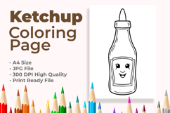 Ketchup Coloring Page Product Image 1