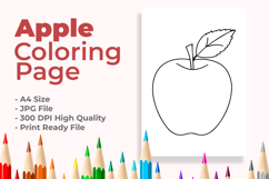 Apple Coloring Page Product Image 1