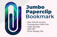 Liquid Swirl Jumbo Paperclip Bookmark Product Image 1
