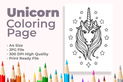 Unicorn Coloring Page Product Image 1
