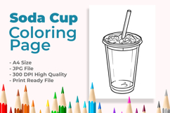 Soda Cup Coloring Page Product Image 1