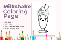 Milkshake Coloring Page Product Image 1