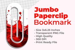Red Liquid Jumbo Paperclip Bookmark Product Image 1