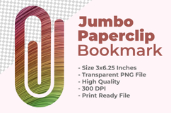 Colorful Abstract Jumbo Paperclip Bookmark Product Image 1