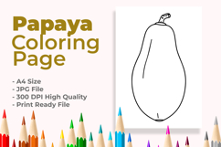Papaya Coloring Page Product Image 1