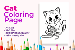 Cat Coloring Page Product Image 1
