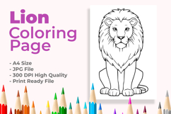 Lion Coloring Page Product Image 1