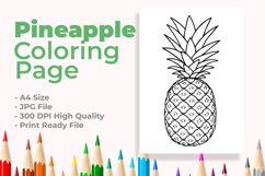 Pineapple Coloring Page Product Image 1