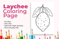 Laychee Coloring Page Product Image 1