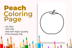 Peach Coloring Page Product Image 1