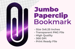 Purple Galaxy Jumbo Paperclip Bookmark Product Image 1