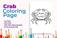 Crab Coloring Page Product Image 1