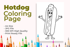 Hotdog Coloring Page Product Image 1