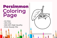 Persimmon Coloring Page Product Image 1