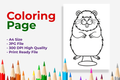 Beaver Coloring Page Product Image 1