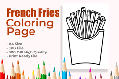 French Fries Coloring Page Product Image 1