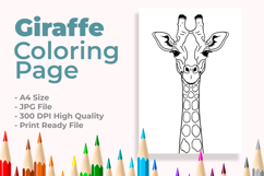 Giraffe Coloring Page Product Image 1